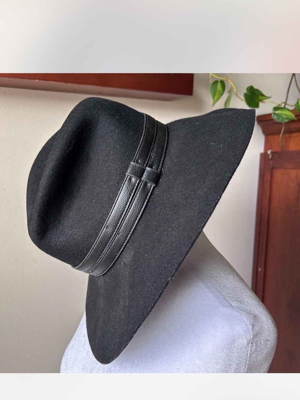 Nasty Gal Wool Hat Cowgirl Cowboy Coastal Festival Leather Band